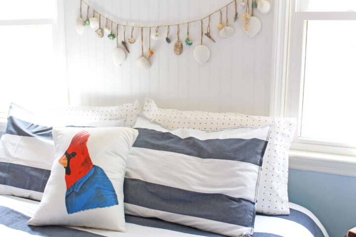 master bedroom nautical makeover with red