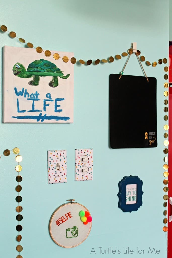 tween bedroom light switch cover gallery wall - A Turtle's Life for Me
