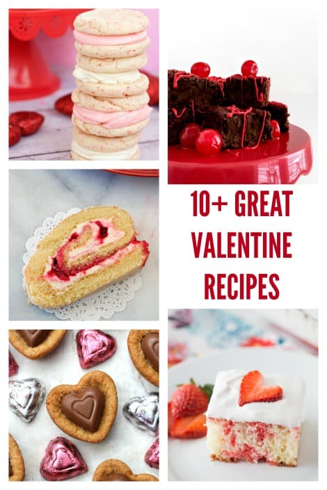 valentine recipes collage