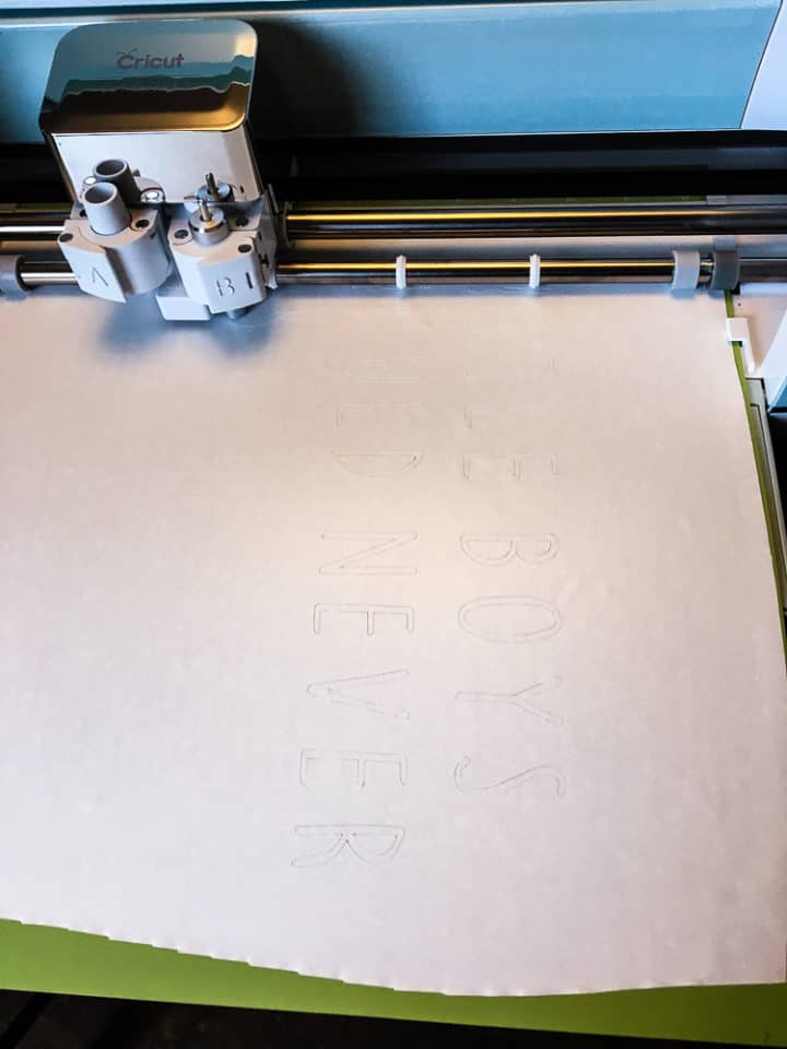 How to make a Cricut vinyl stencil for a sign