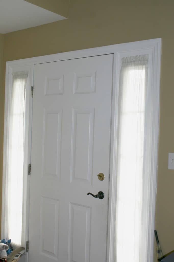 before front door sidelights