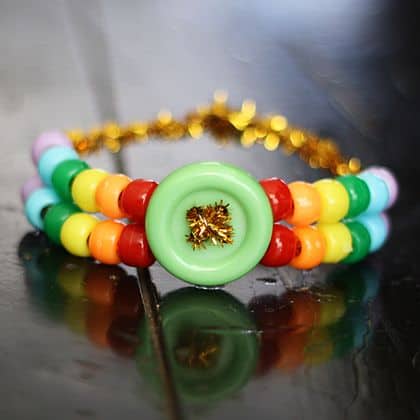 Rainbow Pony Bead Bracelet