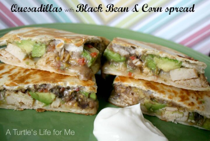 black bean corn quesadillas chicken