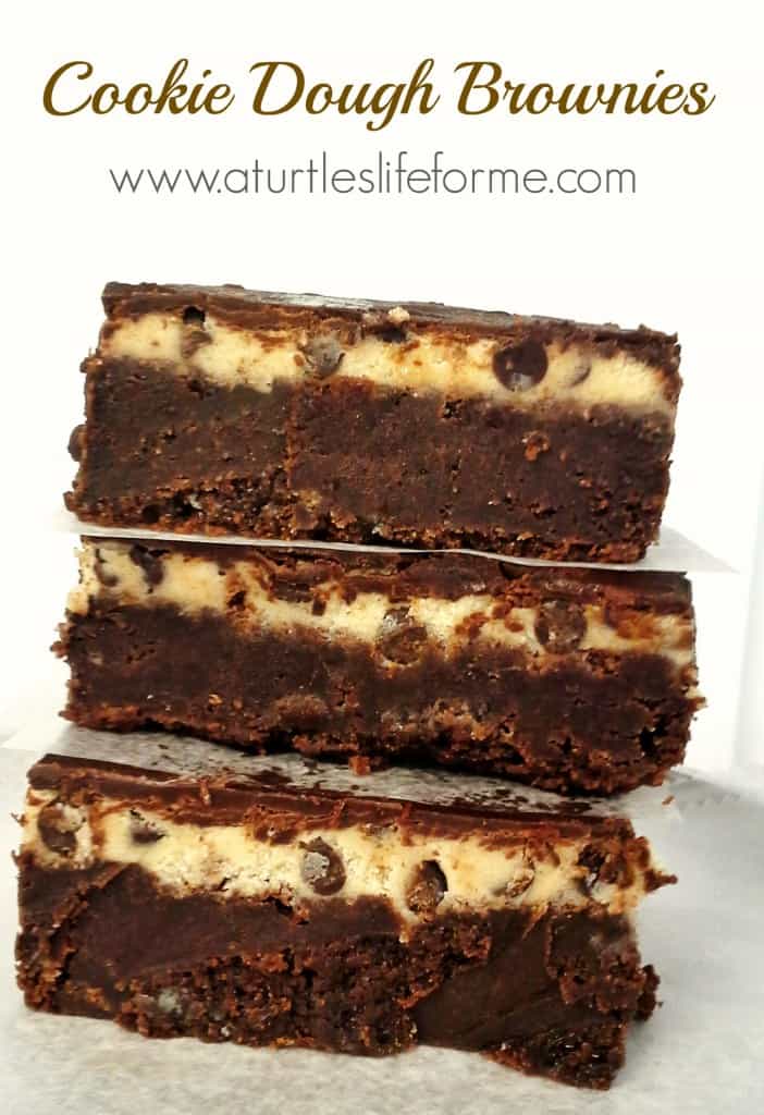 Cookie dough brownies rich and fudgy