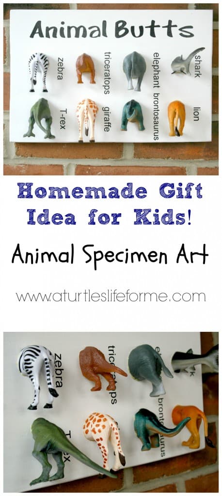 animal specimen art diy homemade gift boys kids christmas