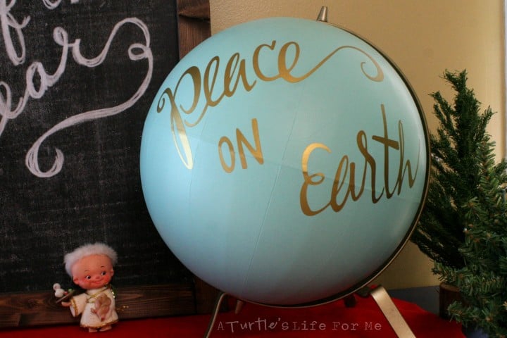 globe earth repurposed holiday decor