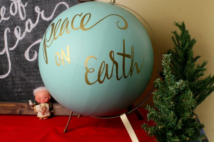 globe repurposed thrift store holiday decor