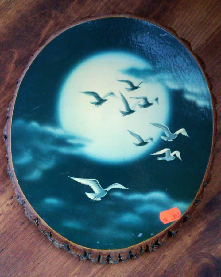 wood slice chalkboard verse before
