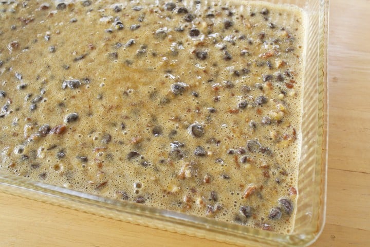 Chocolate Chip Toffee Bars batter
