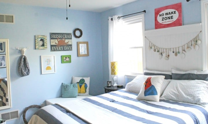 master bedroom after gallery wall