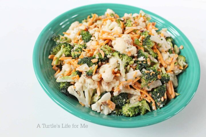 Broccoli Cauliflower Salad - A Turtle's Life for Me
