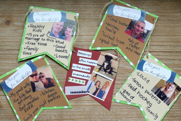 Make a personalized thankful banner to help remember your blessings of the past year!