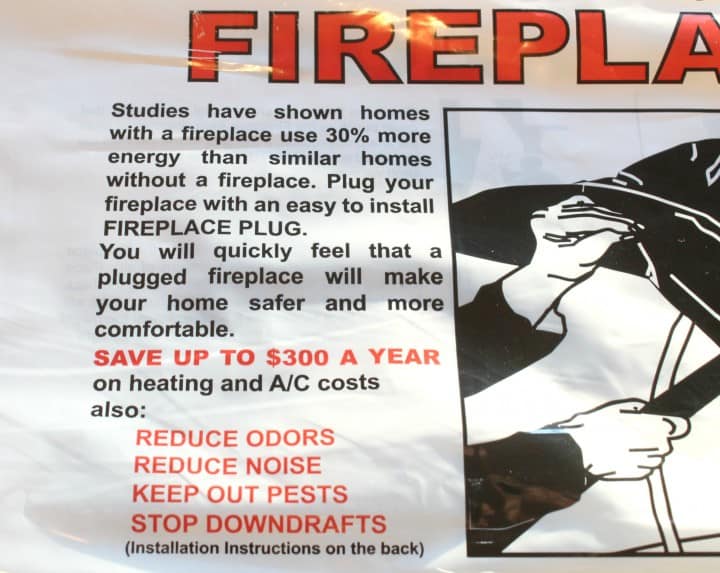 This is an EASY and CHEAP way to save money on your energy bill all year long! Your fireplace is the biggest loss of hot air in the winter and cold air in the summer, so why not plug it up?! Such a simple idea!
