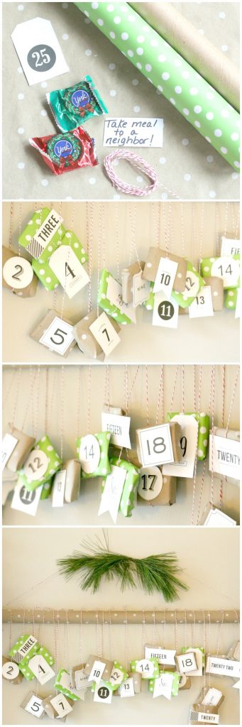 Advent calendar filled with candy and activities for the kids and whole family! 