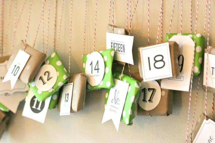 Advent calendar filled with candy and activities for the kids and whole family! 