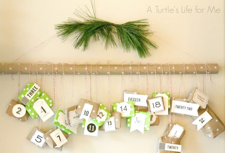 Advent calendar filled with candy and activities for the kids and whole family! 