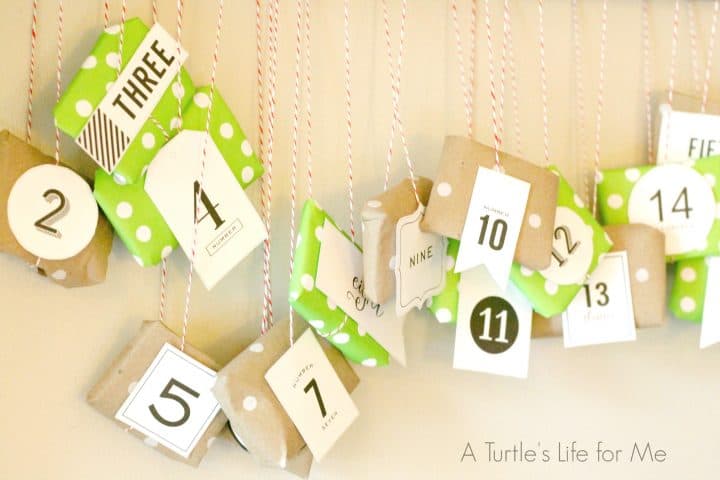 Advent calendar filled with candy and activities for the kids and whole family! 