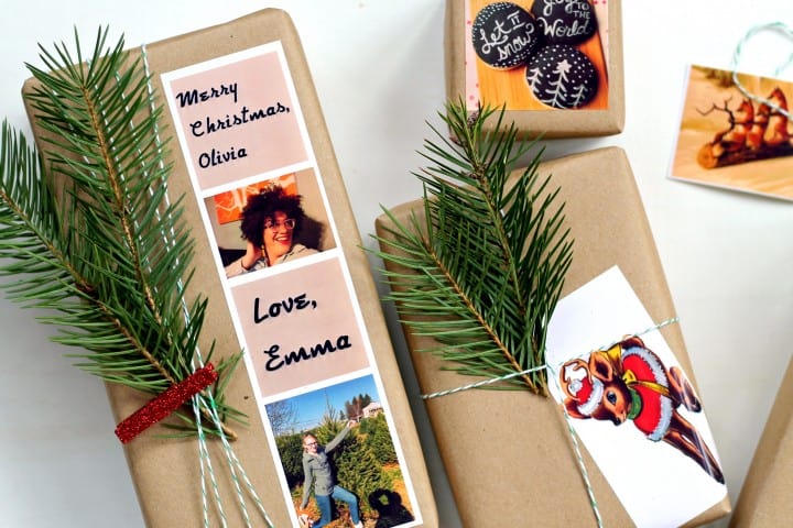 Personalized gift wrapping for Christmas