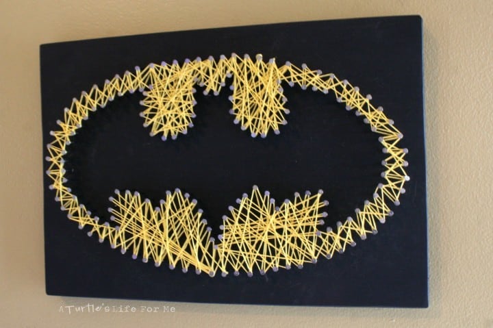 Batman nail string art