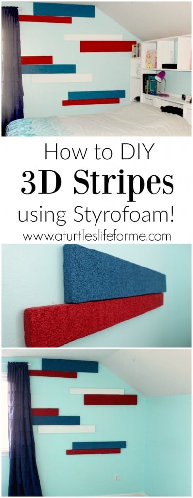 How to DIY 3D stripes using styrofoam