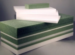 DIY Striped walls using styrofoam for a 3D effect!