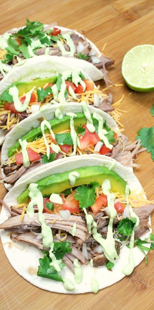 These are the easiest pork carnitas you will ever make! The meat stays so juicy and flavorful! You'll add this to your regular menu rotation!