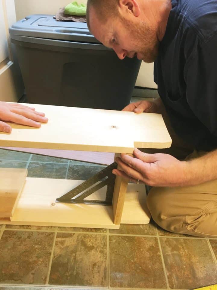 using a speed square to get right angles