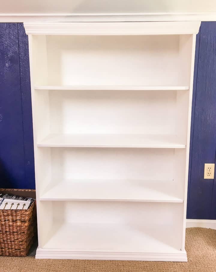 how add trim to a laminate bookshelf to make it look custom