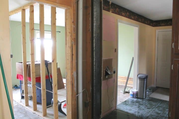 a home being renovated and the walls are removed as part of information about how to remove walls