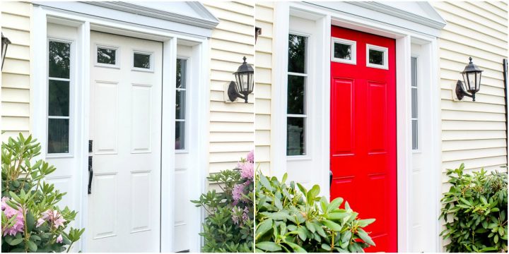 painting a front door red