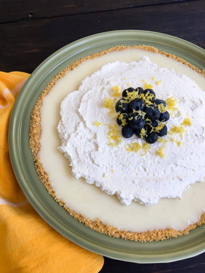 how to make a lemon ice box pie with blueberries recipe